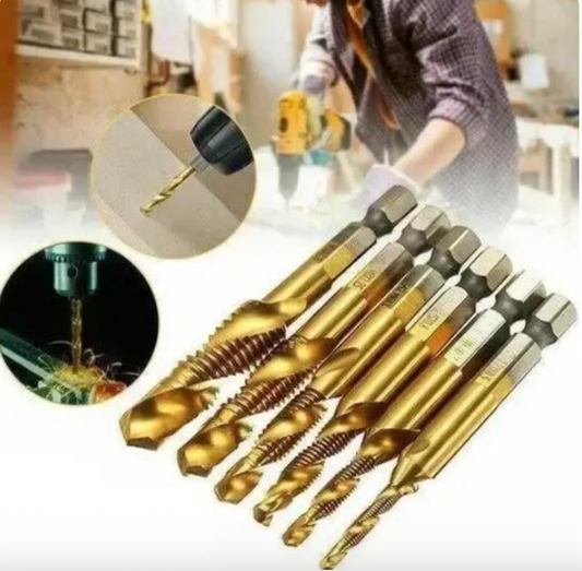 Kit de 6 Brocas Rosca Ultra Resistentes