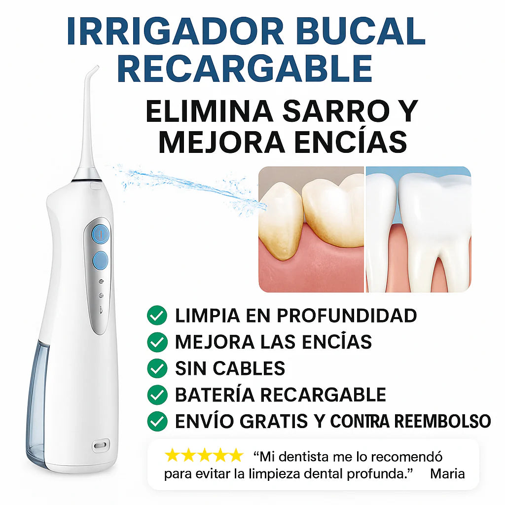 Irrigador Bucal Recargable - Mejora tu salud dental